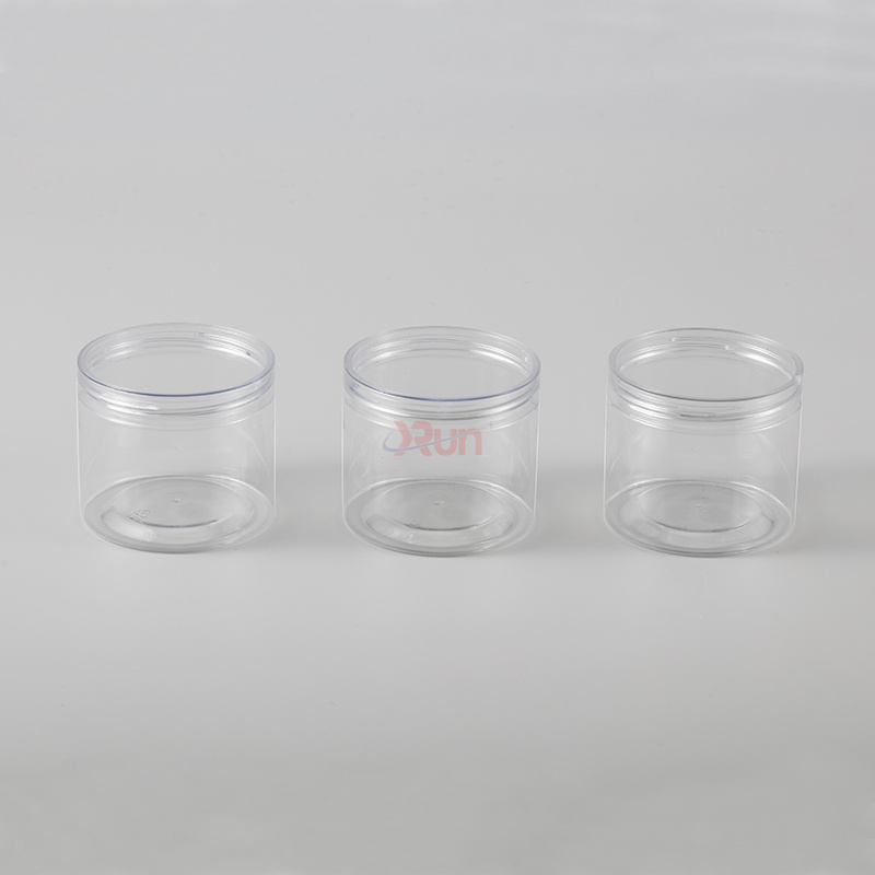 Our round small plastic jars are a great Plastic honey jars and Food grade custom containers option for Packaging for chocolate candies.